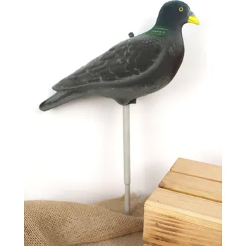 umělá květina Umělý pták – plastový HOLUB FLOKOVANÝ 30x12x11 cm