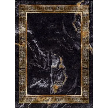 Kusový koberec Miro 51278.809 Marble black / gold