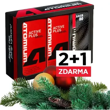 aditivum Atomium Active Diesel Plus 90 ml 2x + zdarma Atomium AGSB 80 ml (Sloučenina je pro starší dieselové motory osobních a lehkých nákladních vozidel s kilometráží nad 50 000 km (např. 100 000 km). Životnost třetího výrobku je do 20.04.2021.)