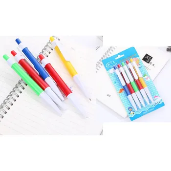 Pera 5 ks na blistru s modrou náplní, tradiční 0,5 mm, 13,5 cm