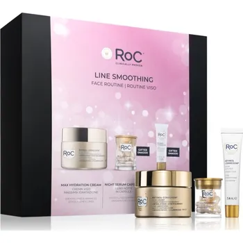 Péče o oční okolí RoC Retinol Correxion RoC Retinol Correxion Line Smoothing hydratační krém s kyselinou hyaluronovou 50 ml + RoC Retinol Correxion Line Smoothing protivráskové sérum v kapslích 10 ks + RoC Retinol Correxion Line Smoothing protivráskový krém na oční okolí 7