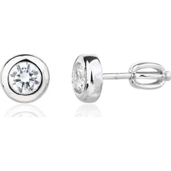 Náušnice JK Silver Stříbrné náušnice se zirkonem - Stříbro 925