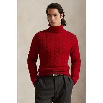 Dámská móda Vlněný svetr Polo Ralph Lauren, XXL, červená, 33X