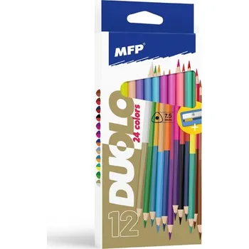 Kresba Pastelky DUOLO 12 ks Duo triangular s ořezávátkem