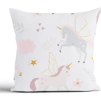 Povlak na dekorativní polštářek Bavlněný povlak na polštářek Renforcé 40 × 40 cm – Unicorn