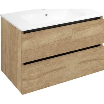 Koupelnový nábytek Sapho Ezara Umyvadlová skříňka 79,8x52x46cm, dub alabama, EZ801-2222