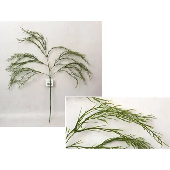 umělá květina Větvička ala KOPER výška 60 cm, 5 ramen ZELENÁ