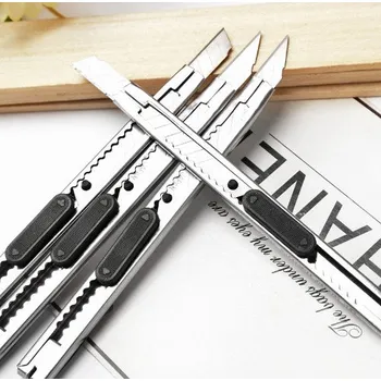 Nůž, nůž na tapety, nůž na tapety z nerezové oceli na listy, řezačka na papír 13x1 cm - 1 ks