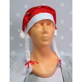 Čepice Čepice Santa Clause s copánky 24x32 cm