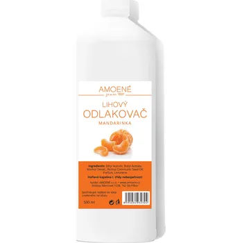 Přípravek na nehty Amoené Odlakovač lihový s vůní mandarinky 500 ml