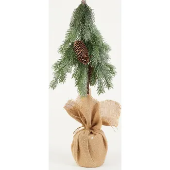 Vánoční stromek Vánoční stromek 50 cm v jutě s šiškami