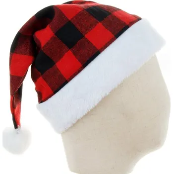 Čepice Čepice Santa Clause KRATA 40x29 cm ČERVENÁ - ČERNÁ