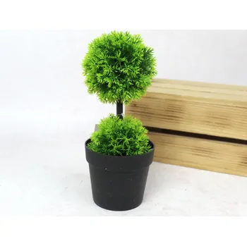 umělá květina Květina v květináči silikonová PE thuja, koule výška 23 cm