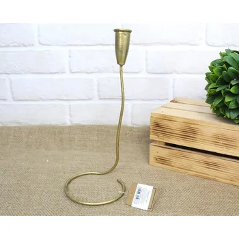 Svícen Kovový svícen 28,5x11,5 cm ZLATÝ