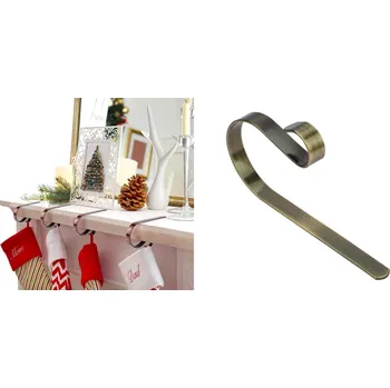 Věšák Háček na krbovou ponožku STARÉ ZLATO 13x7 cm - 1 ks