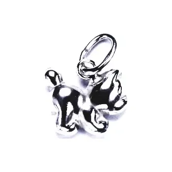 Přívěsek Zlatý přívěšek kočička, bílé i žluté zlato - P 769 (Zlaté kotě)