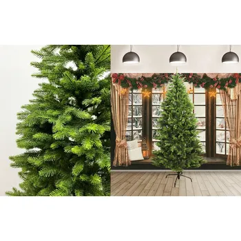 Vánoční stromek Umělá vánoční stromek smrk zelený gumový, silikonový 100% PE 180 cm