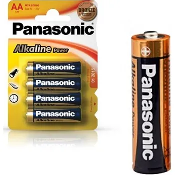 Článková baterie Baterie PANASONIC LR6 AA ALKAICZNA zlatá - 1 ks (1 tužková)