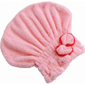 Čepice Fleecová čepice na vlasy RŮŽOVÁ s gumičkou
