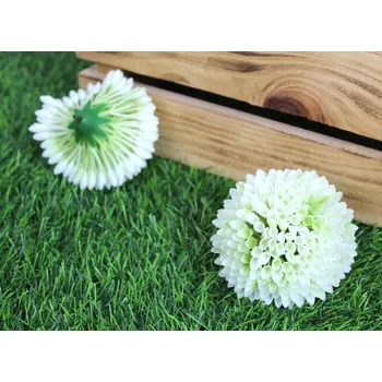 umělá květina Květinová hlava plast ČESNEK BÍLO-ZELENÝ 8x6,5 cm - 1 ks