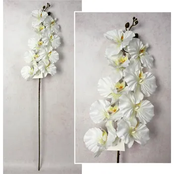 umělá květina Květina STORCZYK výška 100 cm (9 květů 9,5-11 cm + poupata) BÍLÁ