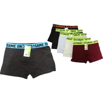 Pánské spodní prádlo Pánské jednobarevné boxerky Barevný gumový pásek MIX BAREV - 1 ks