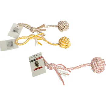 Hračka pro psa Hračka pro psy, žvýkací hračka PLECONA LINA s míčkem 24x5 cm MIX BAREV