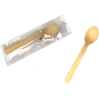 Příbor Bs Jednorázová dřevěná lžíce 16 cm – sada 6 ks