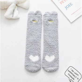 Dámské ponožky Dámské ponožky SERCE silné velikost 35-42 ŠEDÉ - 1 pár