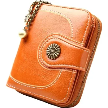 Peněženka Dámská Peněženka Retro Boho Styl, Malá, ekologická umělá kůže, 9x11x3.5 cm