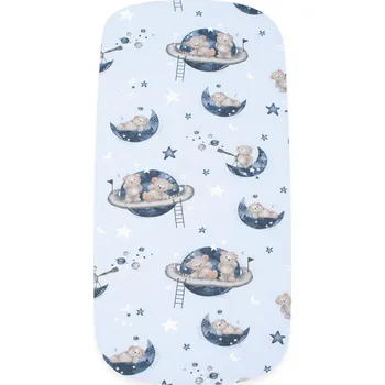 Prostěradlo Bavlněné prostěradlo do kočárku New Baby Teddy bear in space 35x75cm