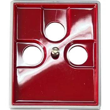 Kryt zásuvky satelitní ABB Element-Time 5011E-A00201 24 - karmínová/šedá