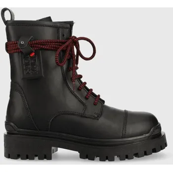 Dámské polobotky Kožené workery Karl Lagerfeld X Cara Biker Ii KL94660.E00 černá 99X, EUR 38