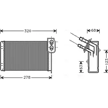 Výměník tepla AVA QUALITY COOLING Výměník tepla - vnitřní vytápění AVA RT6048