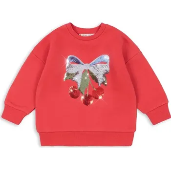 Dětská móda Dětská mikina Konges Sløjd LOU SEQUIN SWEAT SHIRT OCS KS103862.9BYA červená 33X, vel. 86
