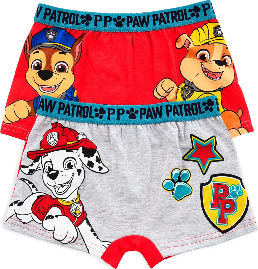 Chlapecké boxerky PAW PATROL HERITAGE, balení 2 ks, šedé+červené Velikost: 116
