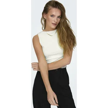 Dámské tričko ONLY Dámské Krémové dámské oboustranné tílko ONLY Ea Bílá L (2892668)