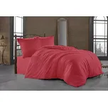 Brotex Francouzské povlečení Satén tmavě růžové Zipový uzávěr 240 x 200, 70 x 90