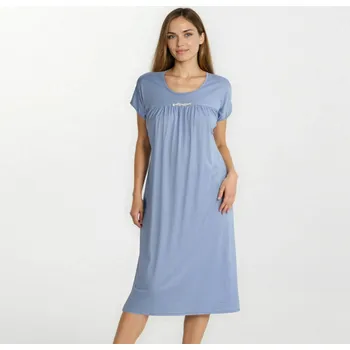 Dámské noční prádlo TREAT WEAR DÁMSKÁ NOČNÍ KOŠILE - SILKY: Modrá L