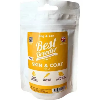 Pamlsek pro psa Best Breeder Treats Dog & Cat Skin and Coat balení 70 g