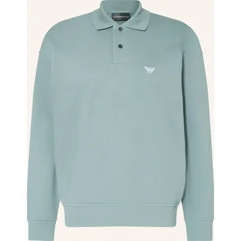 Pánská košile Emporio Armani Pánská Sweat-Polokošile, petrolejová, XL