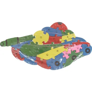 Dřevěná hračka Vzdělávací dřevěné puzzle-Tank