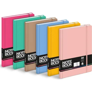 Blok Blok s gumkou A6 linka, 100 listů mix