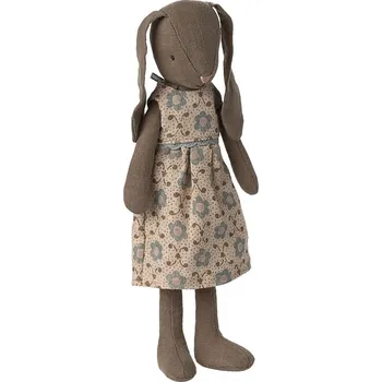Hračka Maileg Hnědý zajíček v květovaných šatech Size 2 Maileg Bunny Size 2 Brown, Dress