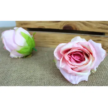 umělá květina Květinová hlava RŮŽE 11 x 9 cm RŮŽOVÁ