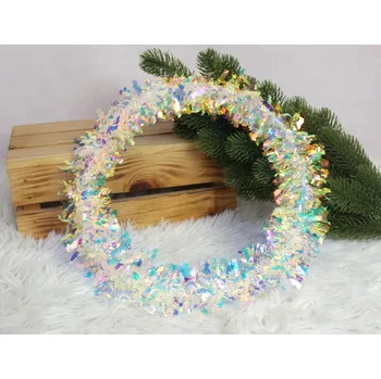 Holografický dekorativní věnec z řetězu 25x7 cm