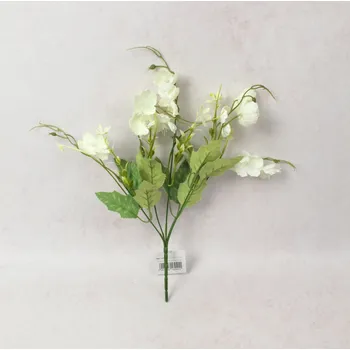 umělá květina Kytice SURFINIA výška 40 cm, 5 stonků (květ 5x1 cm) BÍLÁ