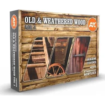 Modelářská barva AK-Interactive Old & Weathered Wood Vol. 1