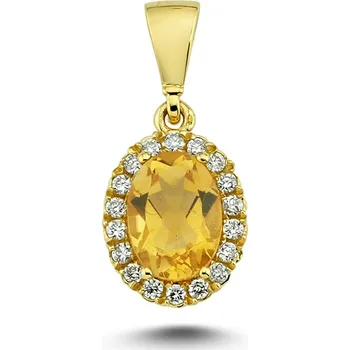 Přívěsek Lillian Vassago Zlatý přívěsek s citrínem a brilianty LLV11-SMP5637-01-CIT