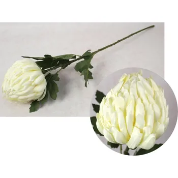 umělá květina Květina CHRYZANTEMA ANANAS výška 70 cm (hlava 13x12 cm) ECRU